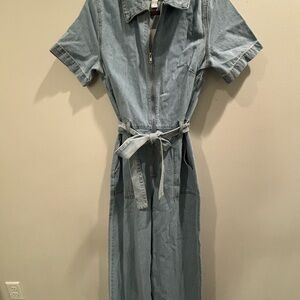 Forever 21 Light Blue Denim Jumpsuit